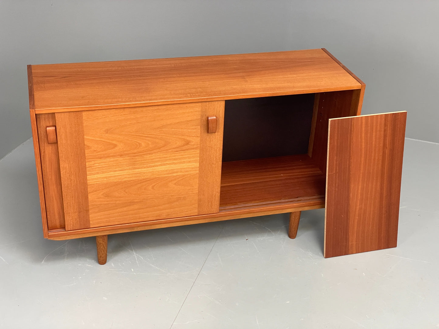 Vintage Teak Sideboard Domino Møbler Danish 1970s Retro Shelving EB12086