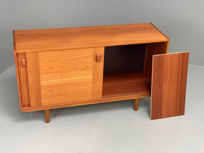 Vintage Teak Sideboard Domino Møbler Danish 1970s Retro Shelving EB12086