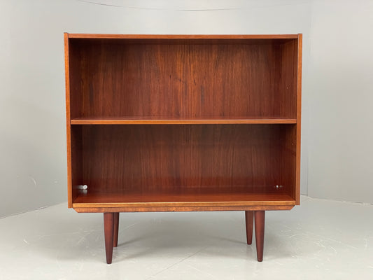Vintage 1970s Danish Bookcase Darkwood Retro Record Shelving EB12066