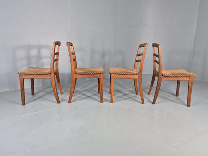 4 Vintage G plan Dining Chairs  Ladder Back Original Seats Teak 1970s EB12174