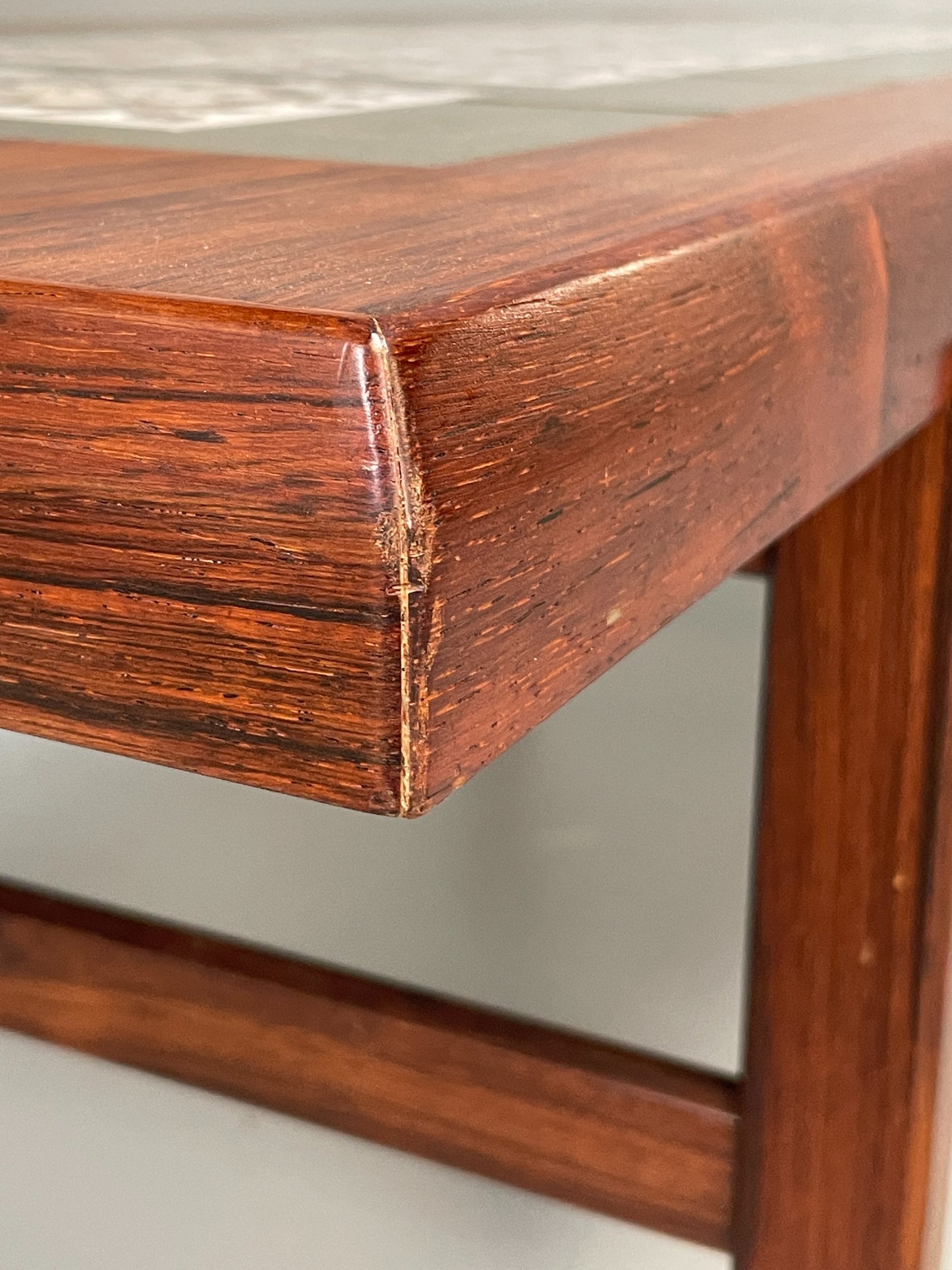 Vintage Rosewood Coffee Table 1960s Tile Topped By Arrebo Mid Century EB10871