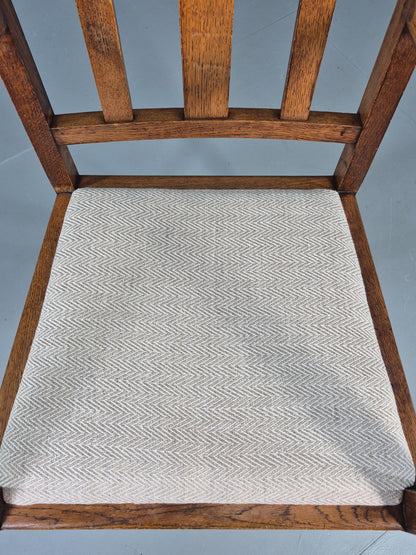 Arts and Crafts Oak Elbow Chair 1900s Antique New Seat  EB12524