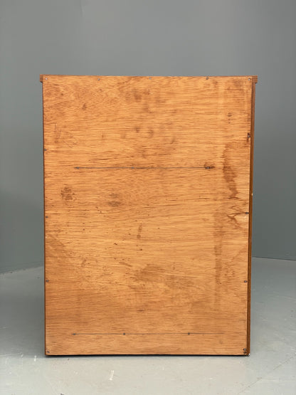 Vintage 1970s Bedside Cabinet Mid Century Style Wood Effect Teak Handle EB12504
