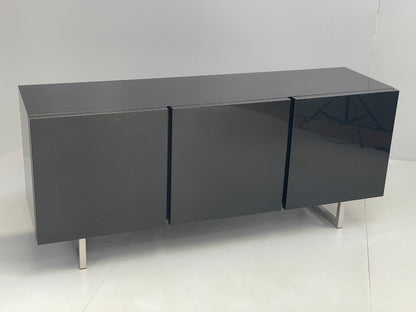 Calligaris Black 'Seattle' Sideboard Modern Italian Lacquered Drawers EB12498