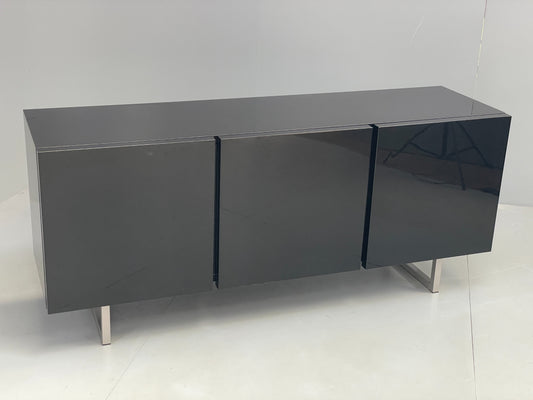Calligaris Black 'Seattle' Sideboard Modern Italian Lacquered Drawers EB12498