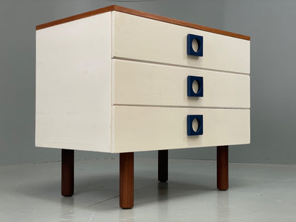 Vintage Chest Of Drawers By Uniflex Teak Retro 1960s Mid Century White EB12962