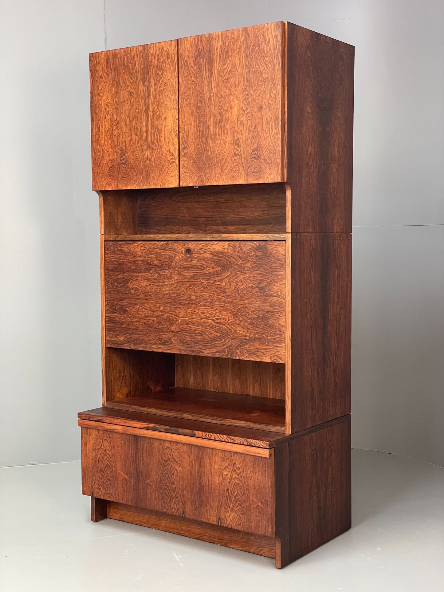 Vintage Wall Unit Archie Shine Sideboard Cabinet Mid Century Drawer EB12823