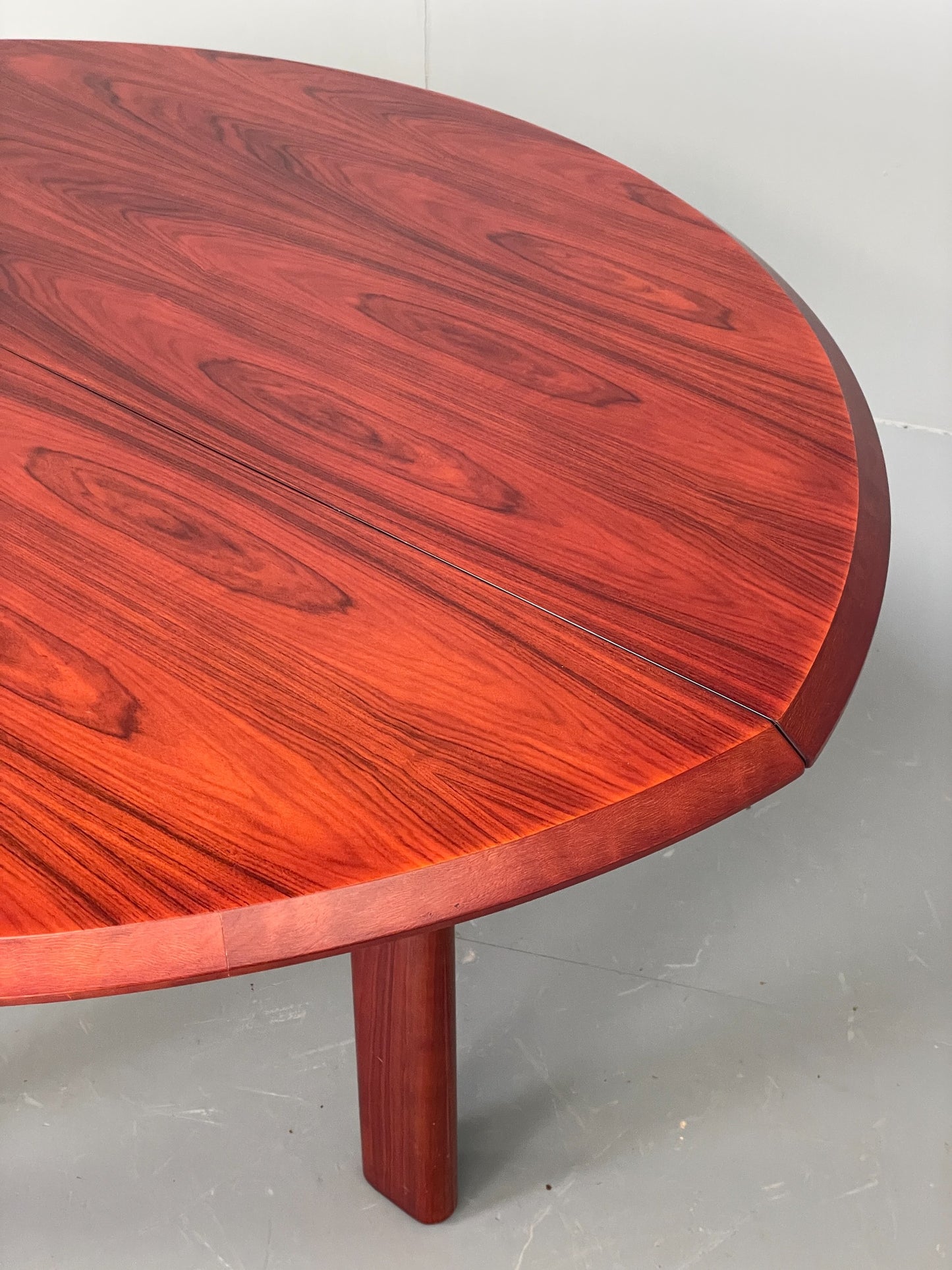 Vintage Circular Dining Table 1970s Danish Retro Rotating Top EB11990