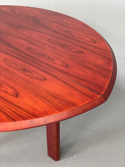 Vintage Circular Dining Table 1970s Danish Retro Rotating Top EB11990