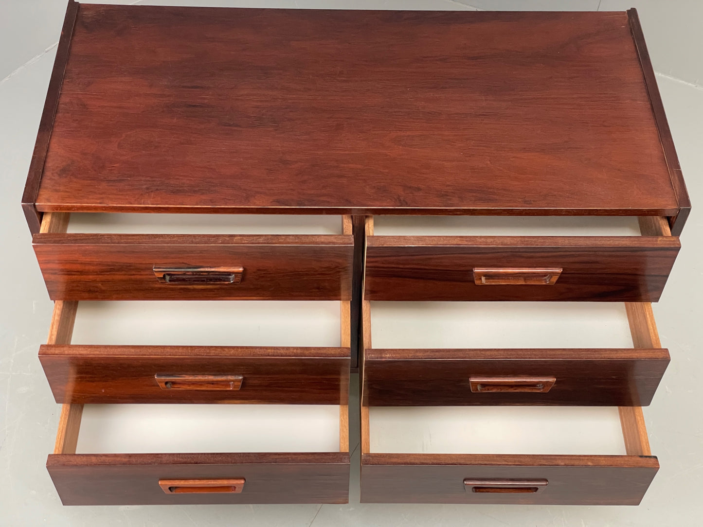 Vintage Chest Of Drawers 1960s Danish Mid Century Darkwood EB12360