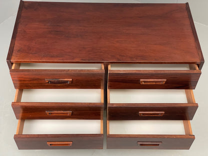 Vintage Chest Of Drawers 1960s Danish Mid Century Darkwood EB12360