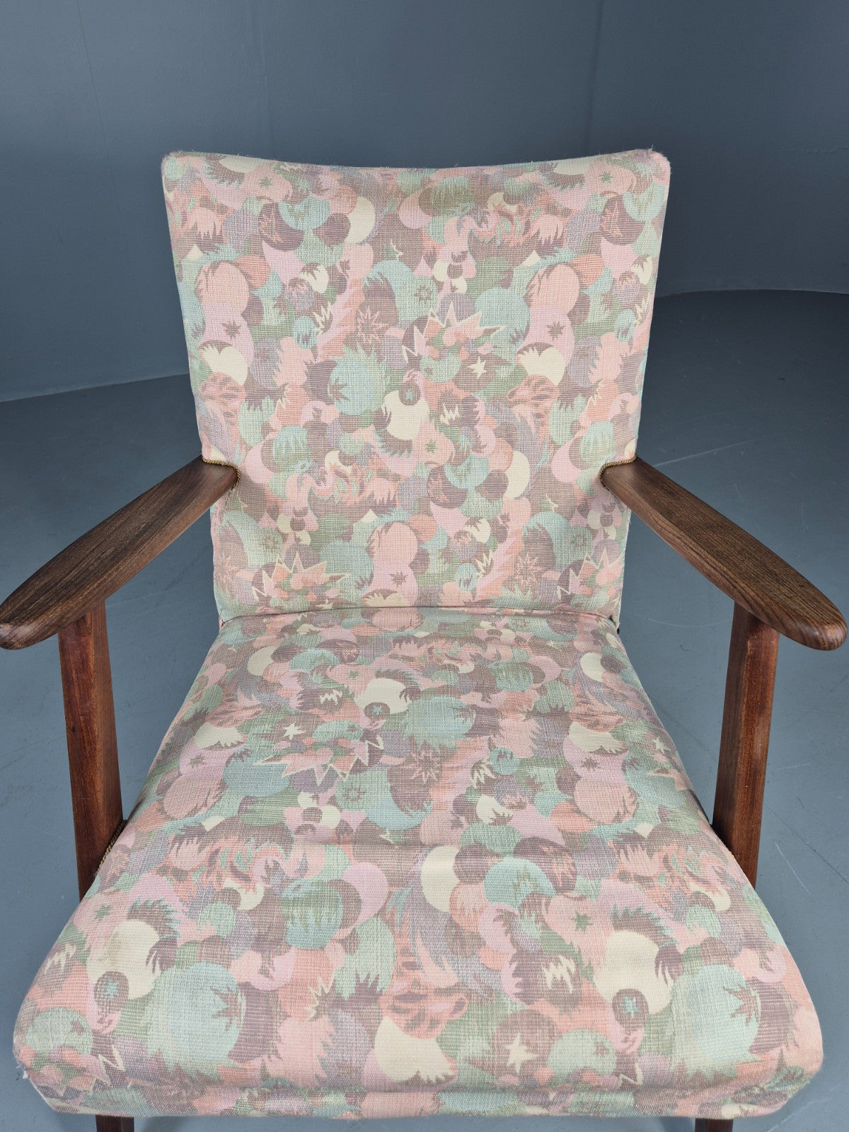Vintage Danish Lounge Chair 1960s Mid Century Design Teak Frame EB12732