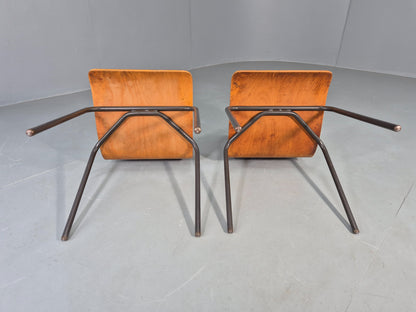 2 Vintage Robin Day Q Stak Chairs for Hille 1950s Design MCM Retro EB13130