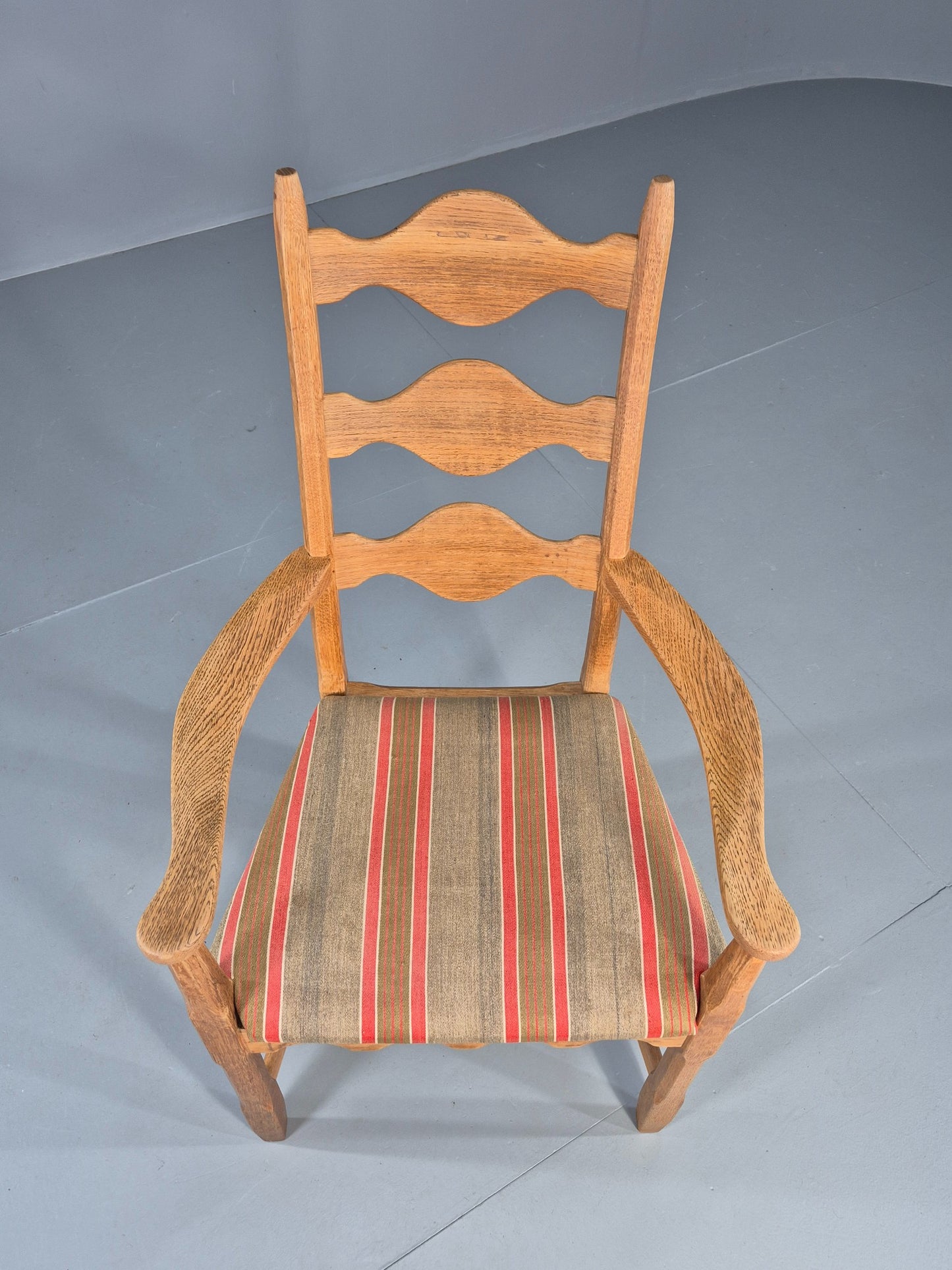 Vintage Henning Kjaernulf Elbow chair 1970s Oak Danish Retro Brutalist  Eb12533