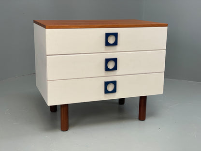 Vintage Chest Of Drawers By Uniflex Teak Retro 1960s Mid Century White EB12962