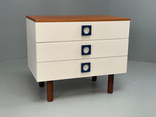 Vintage Chest Of Drawers By Uniflex Teak Retro 1960s Mid Century White EB12962