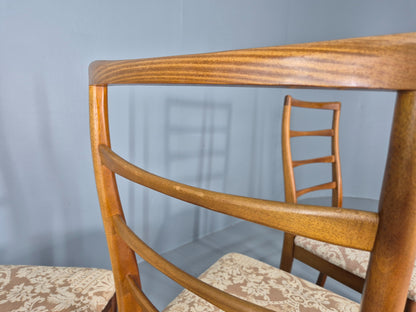 4 Vintage McIntosh Dining Chairs High back ladder Style 1960s Retro MCM EB12861