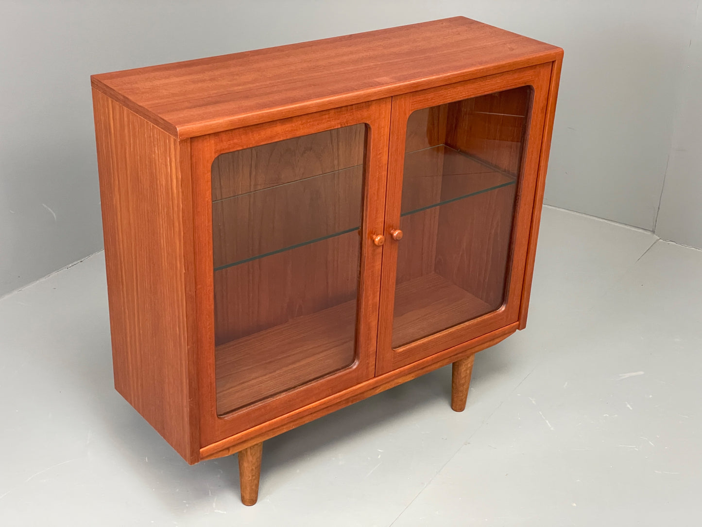 Vintage G Plan Bookcase Teak 1970s Glazed Doors Shelving Mid Century EB12901
