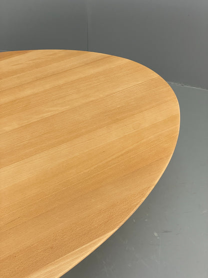 Danish Oval Coffee Table By Haslev Solid Beech Scandinavian EB12211