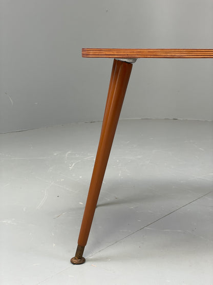 Vintage 1960s Side Table Spindle Legs Mahogany Ply Top Mid Century EB11880