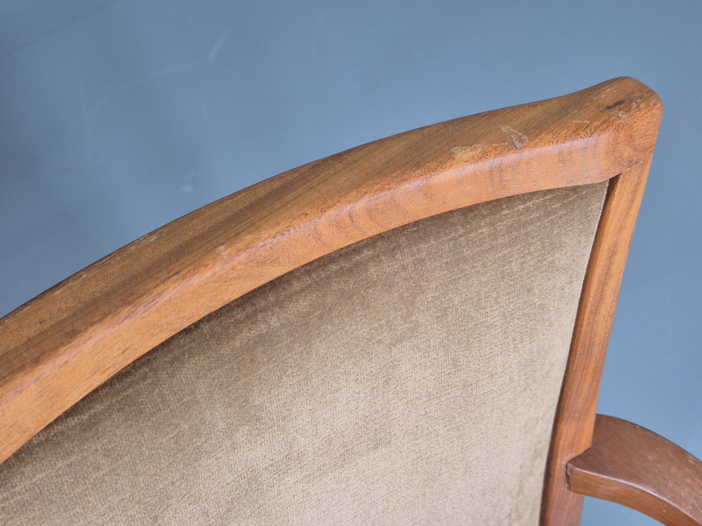 6 Vintage 1970s Nathan Dining Chairs Brown Velour Teak Retro MCM EB11921