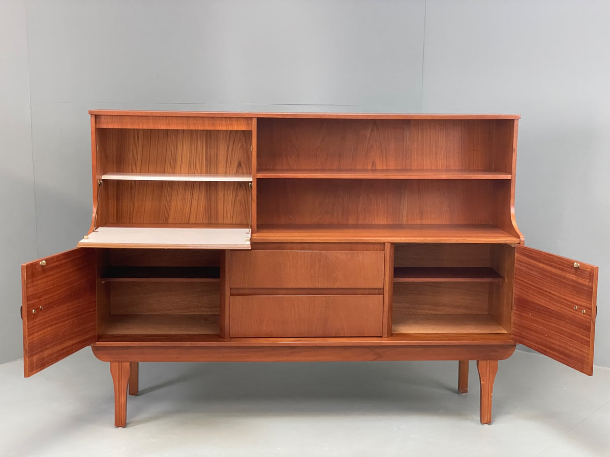 Vintage Teak Highboard Sideboard By Jentique 1960s Mid Century Shelving EB13115