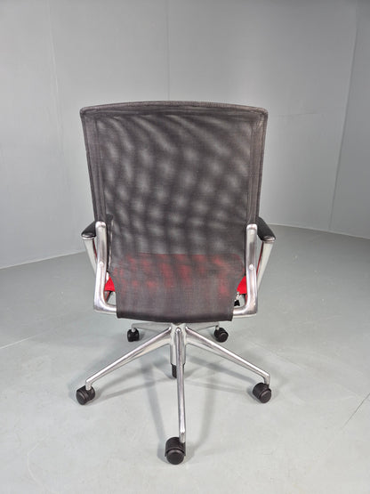 Vintage Vitra Media Office Chair Red and Black EB12245
