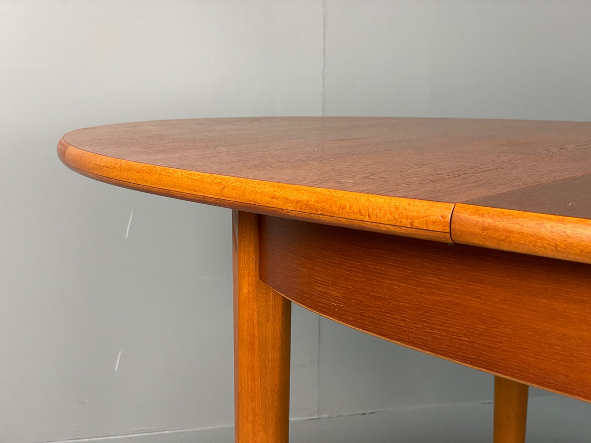 Vintage Teak Dining Table Oval Extending Mid Century Retro 1960s EB13156