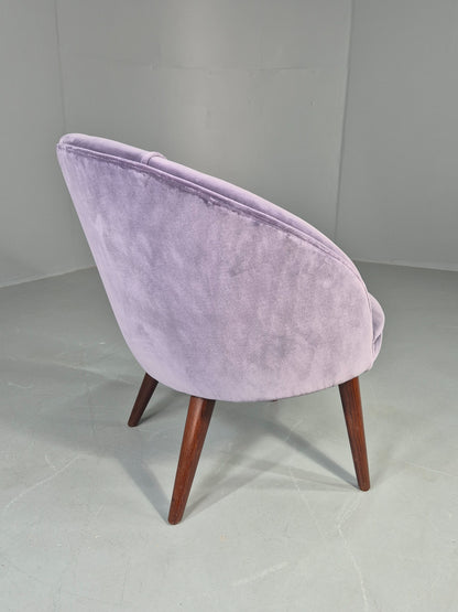 Vintage Danish Tub Chair 1960s Original Mid Century Design Retro Teak EB12951