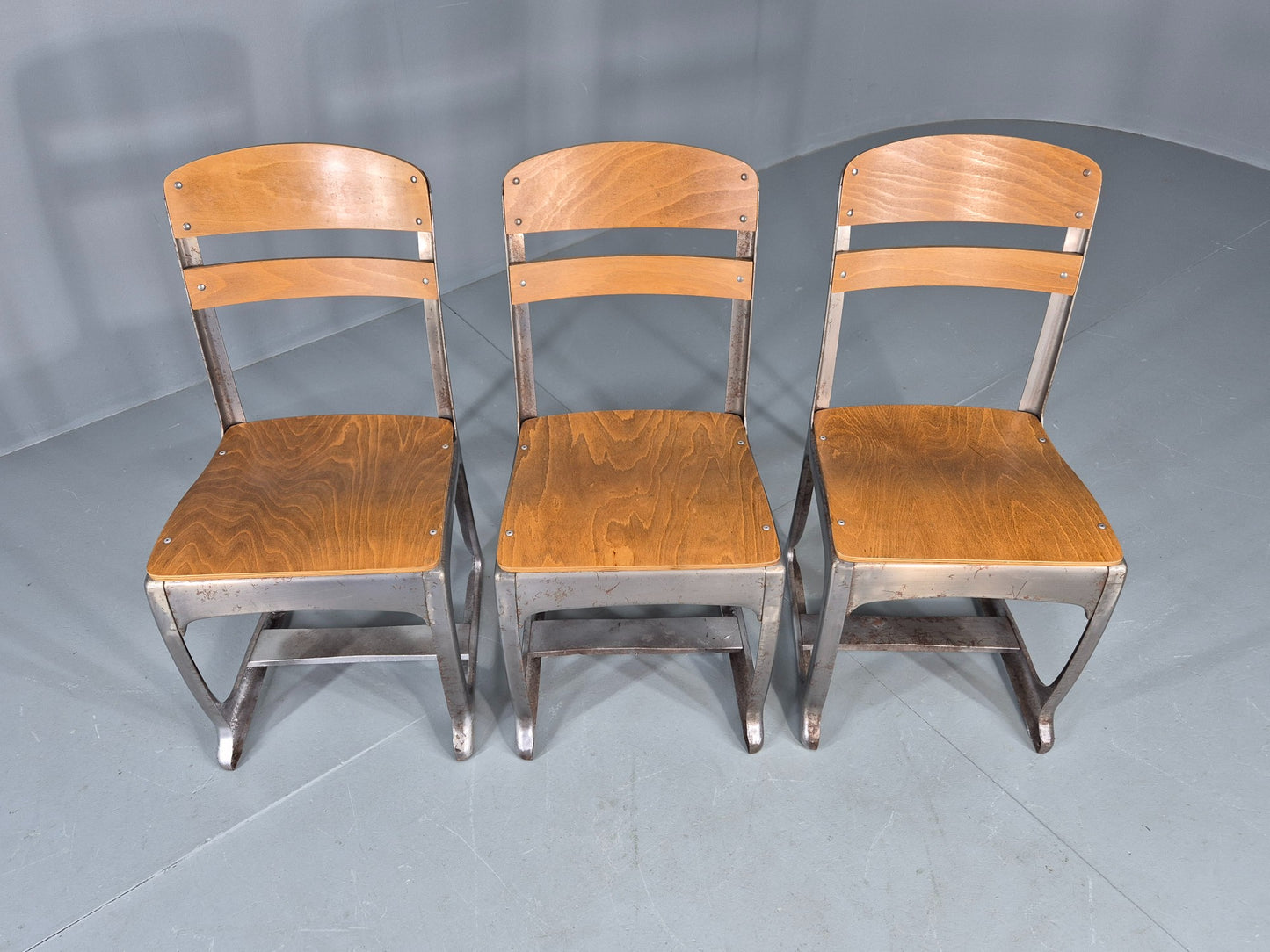 3 Vintage American seating Co. Envoy Chairs Adult size Retro MCM 1950s EB12552