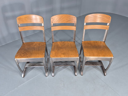 3 Vintage American seating Co. Envoy Chairs Adult size Retro MCM 1950s EB12552