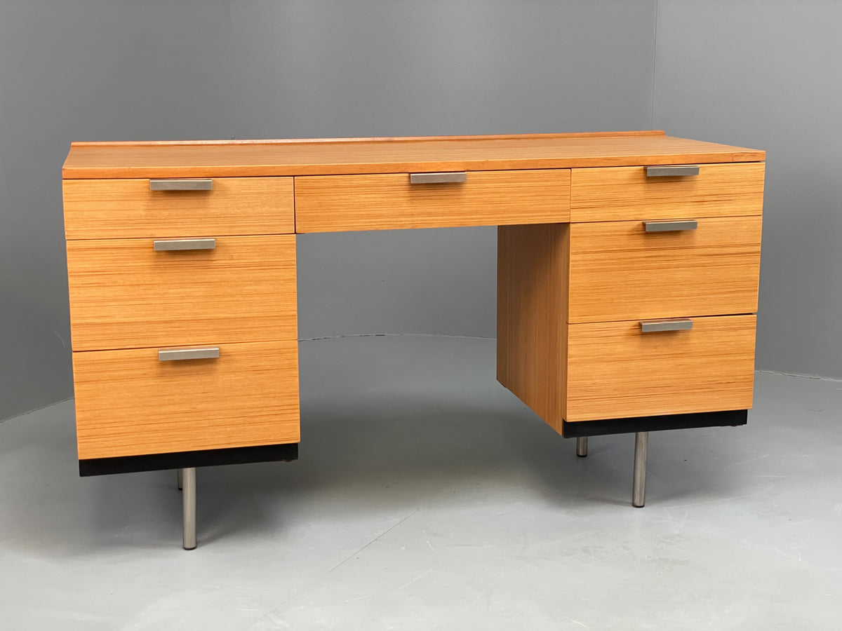 Vintage Desk Stag Fineline Birch Ply Aluminium Retro Mid Century EB13104
