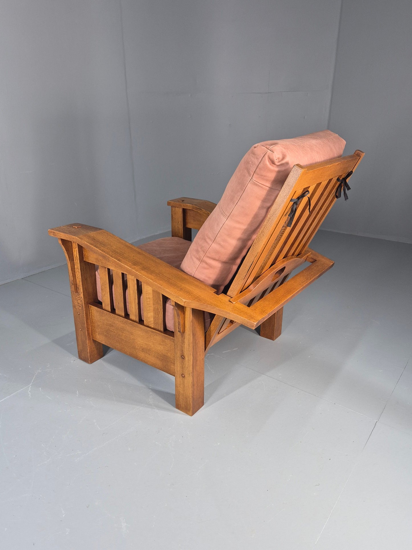 Vintage Stickley  Mission Chair Leather Upholstery Arts and Crafts Oak EB12483