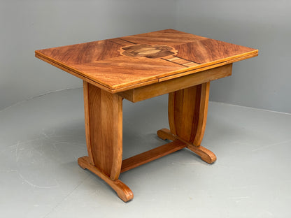 Art Deco Dining Table By Davant 1950s Walnut Extending Vintage Retro EB12216