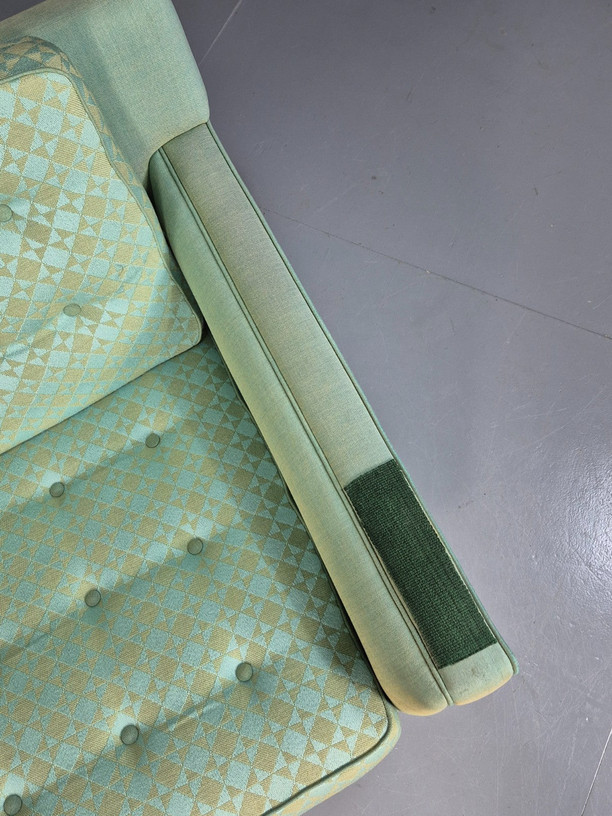 Vintage Mid Century Lounge Chair 1960s SwedishDux Green Retro EB07716