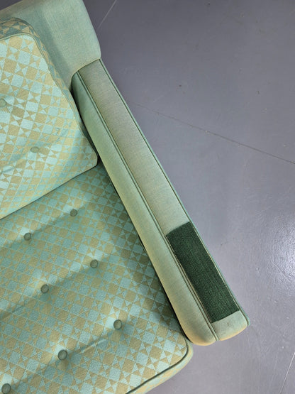 Vintage Mid Century Lounge Chair 1960s SwedishDux Green Retro EB07716