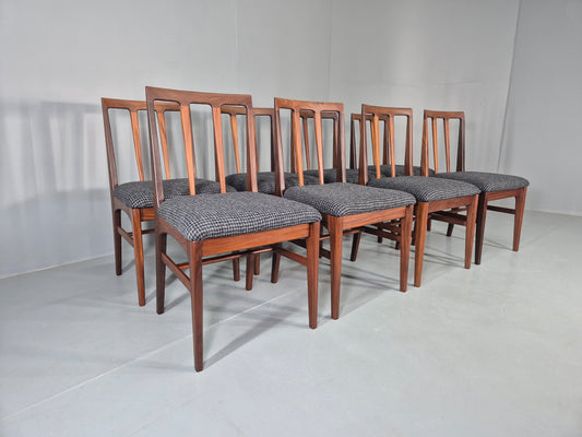 8 Vintage Younger Dining Chairs John Herbert Volnay New Seats Retro EB13027