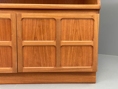 Vintage Teak Media Unit Tv Nathan Squares Design Retro EB11973