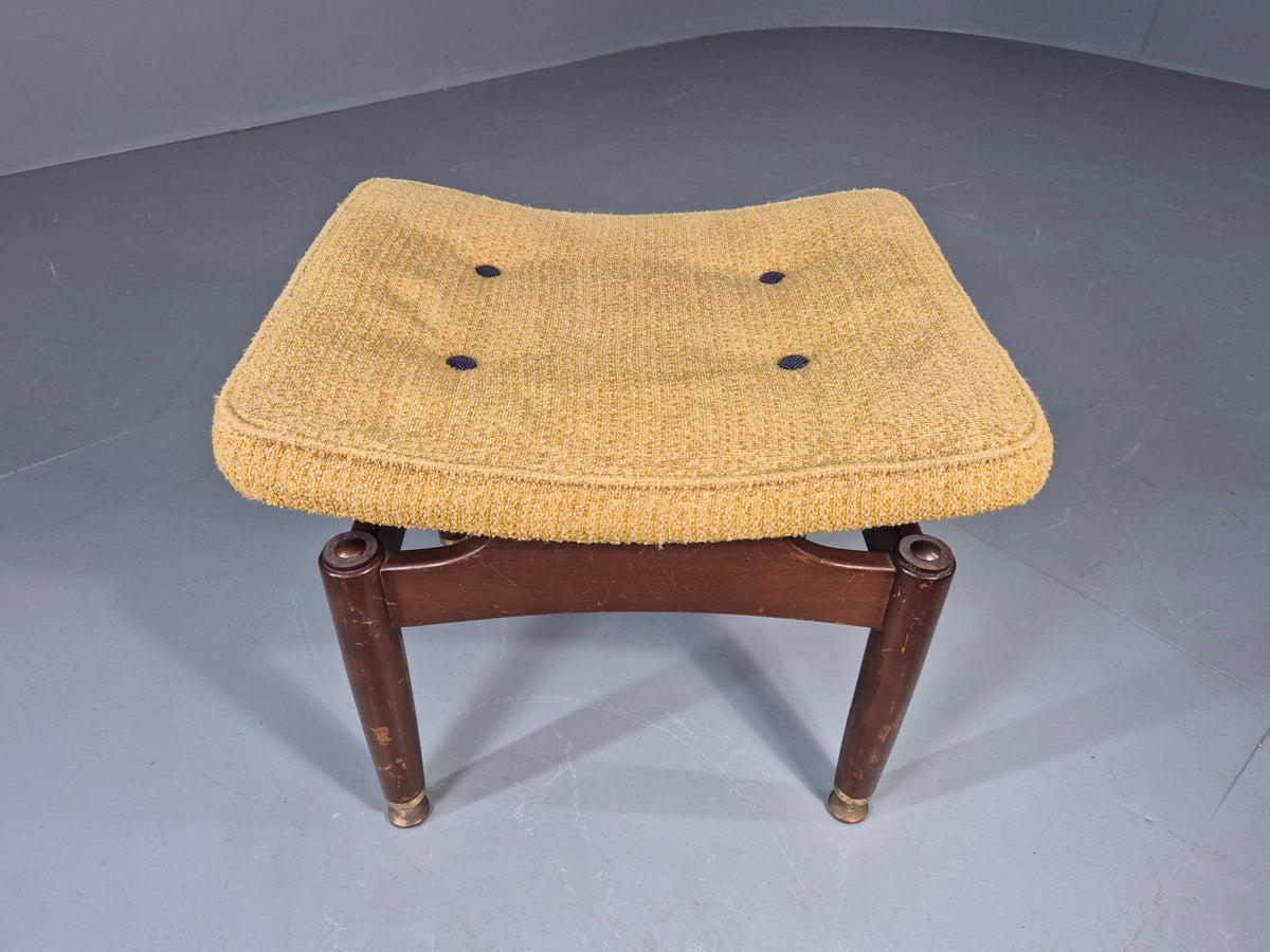 Vintage G Plan Tola Footstool Original Chenille Cover EB13015