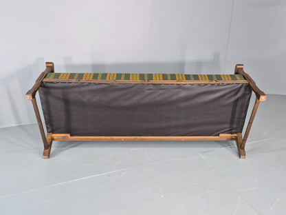 Vintage 3 seater Sofa Danish Design Green Wool Cloth 1970s Retro EB12758