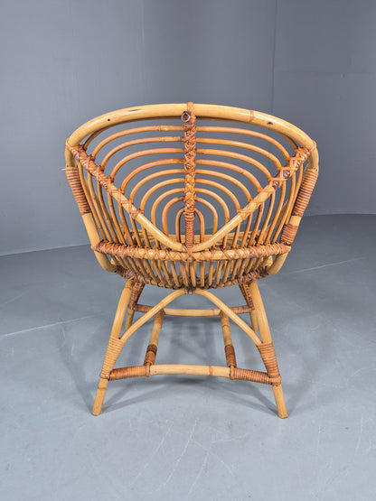 Vintage 1970s Cane work Lounge Chair Stylish Quality Retro EB11601