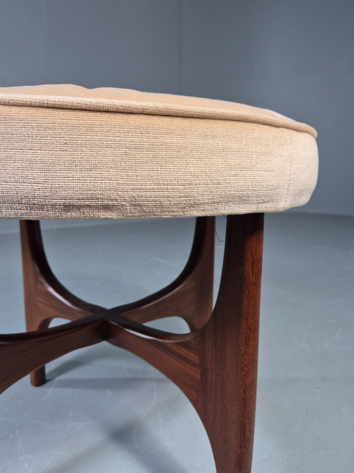 Vintage G Plan Circular Stool Fresco Range 1970s Teak Frame MCM Retro EB13067