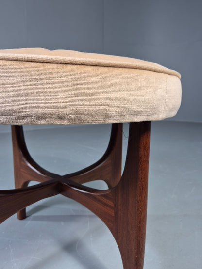 Vintage G Plan Circular Stool Fresco Range 1970s Teak Frame MCM Retro EB13067
