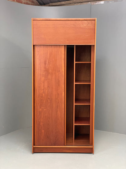 Vintage Austinsuite Teak Wardrobe Retro 1970s Shelves Clothes Cupboard EB12078
