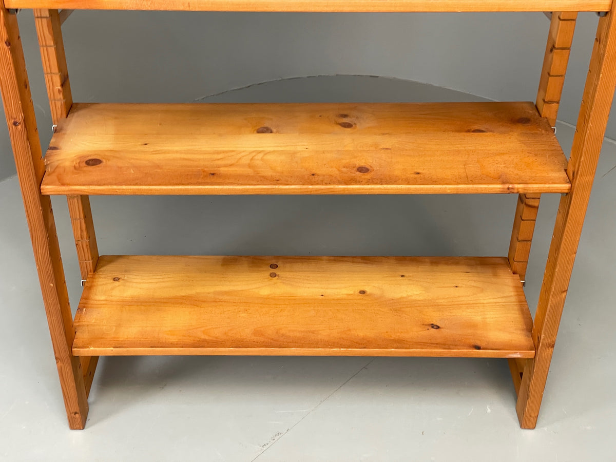 Vintage Pine Shelving Unit Adjustable Modular Open Retro Bruynzeel Solid EB13162