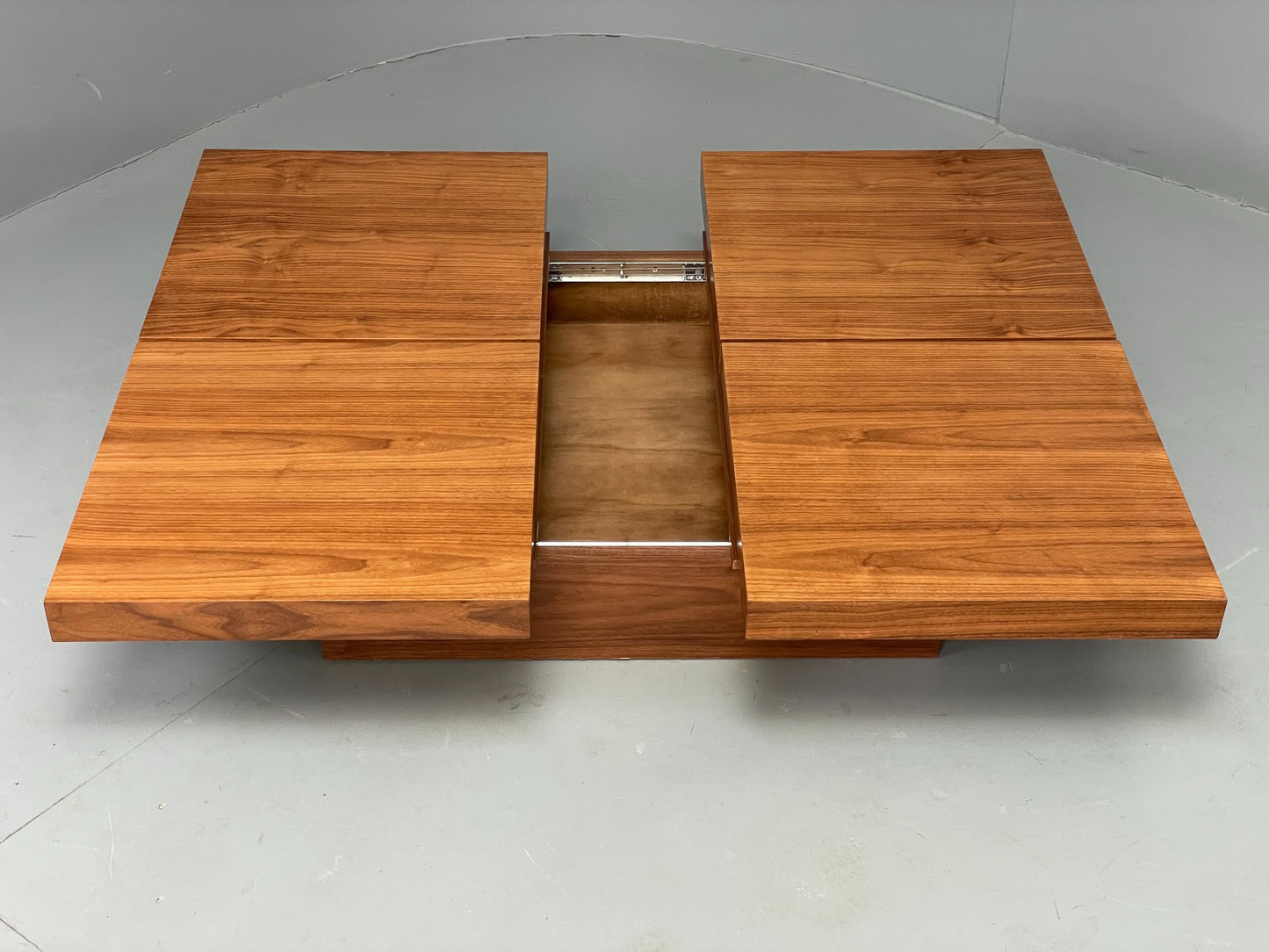 Square Coffee Table Walnut Modern Japanese Style With Storage EB12519
