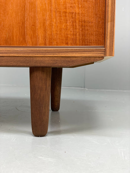 Vintage 1970s Teak Cabinet Sliding Doors Retro Handles Shelving EB11503