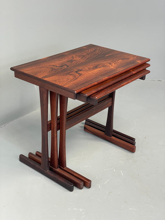 Vintage Danish Nesting Tables By Kai Kristiansen Mid Century 1960s EB12353