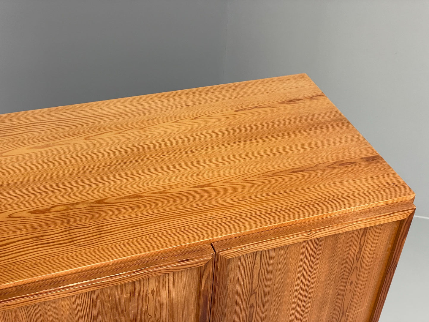 Vintage Danish Pine Cabinet By Viborg Møbler 1970s Drawers Shelving EB10846