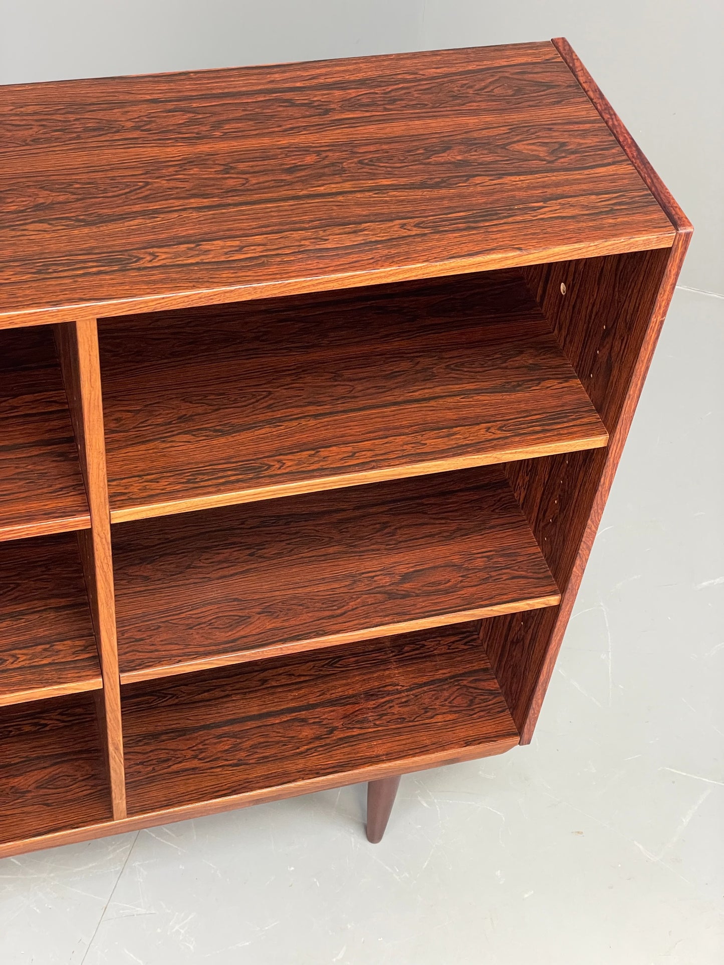 Vintage Danish 1970s Bookcase Mid Century Shelving Retro Darkwood EB12068